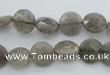 CLB741 15.5 inches 8mm faceted coin labradorite gemstone beads