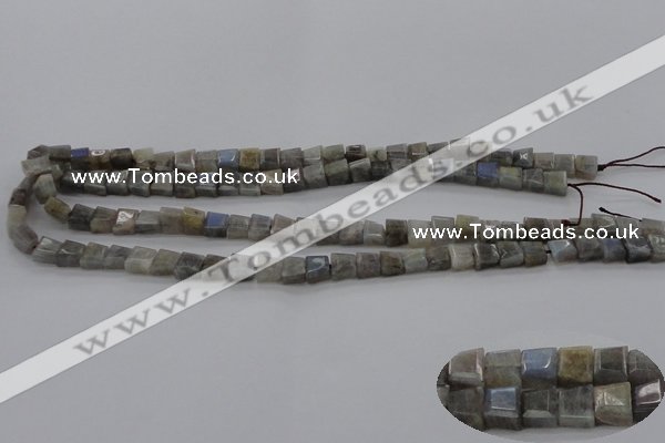 CLB752 15.5 inches 7*9mm faceted trapezoid labradorite gemstone beads