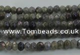 CLB755 15.5 inches 2.5*4mm faceted rondelle AB-color labradorite beads