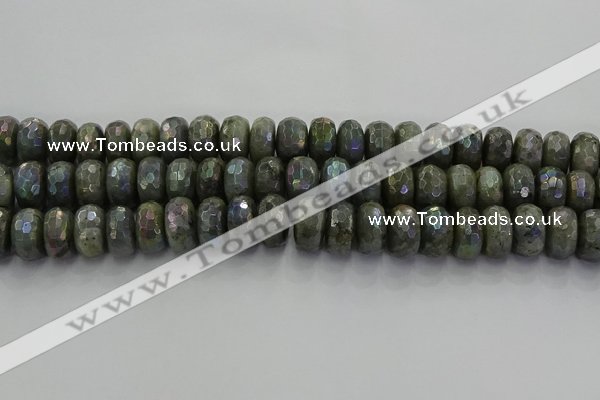 CLB761 15.5 inches 9*16mm faceted rondelle AB-color labradorite beads