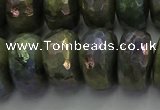 CLB762 15.5 inches 10*18mm faceted rondelle AB-color labradorite beads