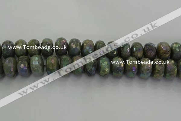 CLB763 15.5 inches 12*20mm faceted rondelle AB-color labradorite beads