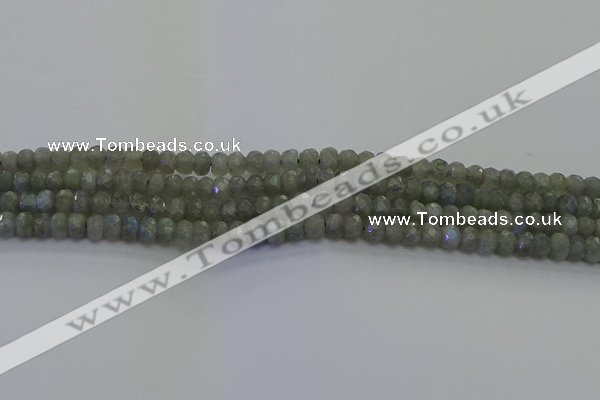 CLB772 15.5 inches 4*6mm faceted rondelle labradorite beads