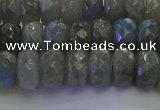 CLB774 15.5 inches 6*10mm faceted rondelle labradorite beads