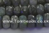 CLB775 15.5 inches 7*12mm faceted rondelle labradorite beads