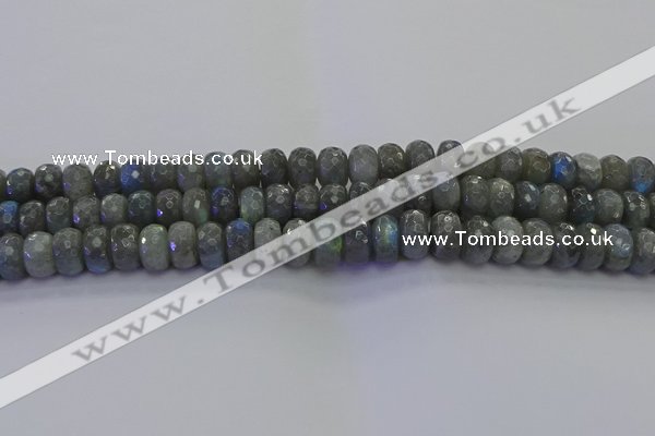 CLB775 15.5 inches 7*12mm faceted rondelle labradorite beads