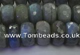 CLB776 15.5 inches 8*14mm faceted rondelle labradorite beads