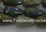 CLB784 15.5 inches 10*20mm faceted teardrop AB-color labradorite beads