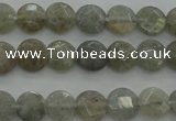 CLB87 15.5 inches 6mm faceted coin labradorite beads wholesale