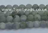 CLB871 15.5 inches 4mm round matte labradorite gemstone beads