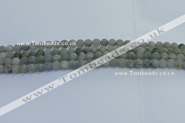 CLB872 15.5 inches 6mm round matte labradorite gemstone beads