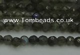 CLB900 15.5 inches 4mm faceted round labradorite gemstone beads