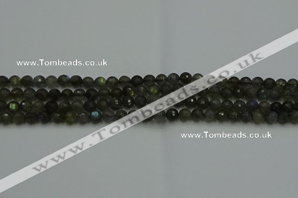 CLB901 15.5 inches 6mm faceted round labradorite gemstone beads