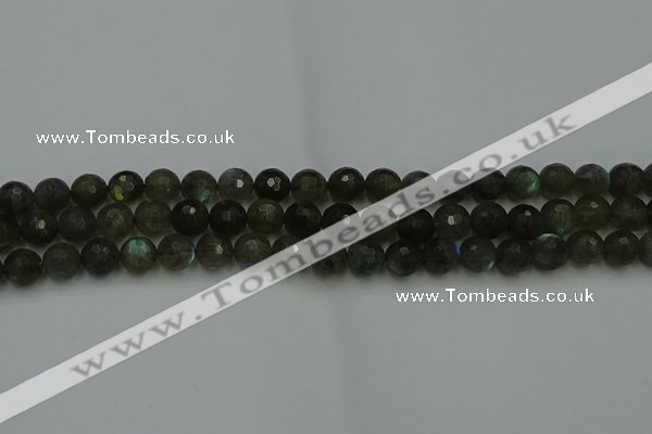 CLB902 15.5 inches 8mm faceted round labradorite gemstone beads