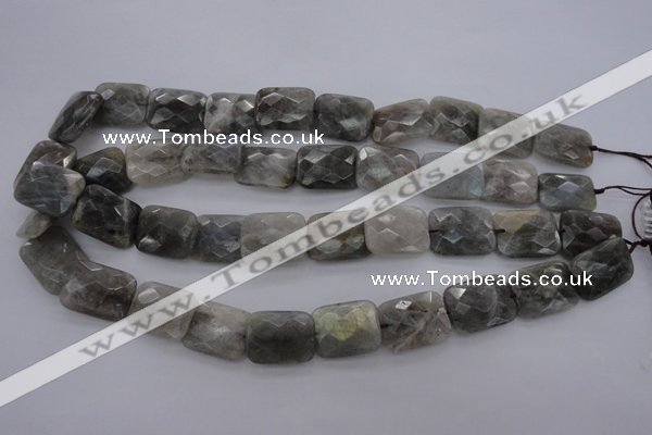 CLB95 15.5 inches 15*20mm faceted rectangle labradorite beads