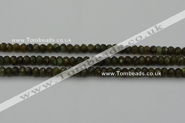 CLB957 15.5 inches 6*10mm faceted rondelle labradorite beads