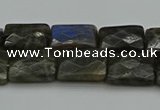 CLB960 15.5 inches 10*14mm faceted rectangle labradorite beads