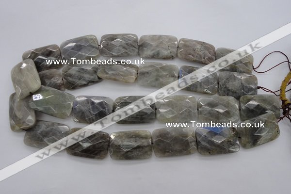 CLB97 15.5 inches 20*30mm faceted rectangle labradorite beads