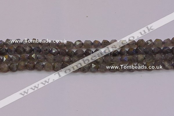 CLB973 15.5 inches 10mm faceted nuggets labradorite gemstone beads