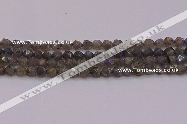 CLB974 15.5 inches 12mm faceted nuggets labradorite gemstone beads