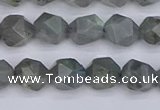 CLB981 15.5 inches 6mm faceted nuggets labradorite beads wholesale