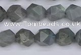 CLB982 15.5 inches 8mm faceted nuggets labradorite beads wholesale