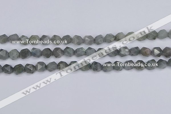 CLB982 15.5 inches 8mm faceted nuggets labradorite beads wholesale