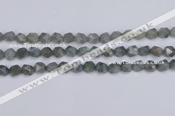 CLB983 15.5 inches 10mm faceted nuggets labradorite beads wholesale