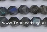 CLB987 15.5 inches 8mm faceted nuggets labradorite beads wholesale