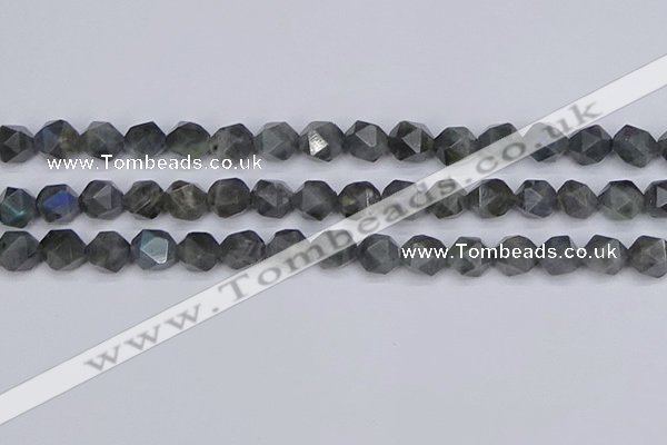 CLB988 15.5 inches 10mm faceted nuggets labradorite beads wholesale