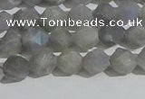 CLB996 15.5 inches 6mm faceted nuggets matte labradorite beads