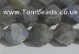 CLB999 15.5 inches 12mm faceted nuggets matte labradorite beads