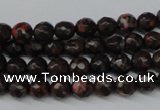 CLD101 15.5 inches 6mm faceted round leopard skin jasper beads