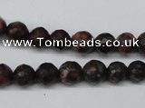 CLD102 15.5 inches 8mm faceted round leopard skin jasper beads