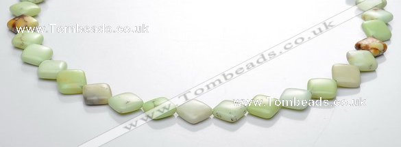 CLE14 rhombic 10*10mm lemon turquoise gemstone beads Wholesale