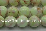 CLE202 15.5 inches 8mm round lemon turquoise beads wholesale