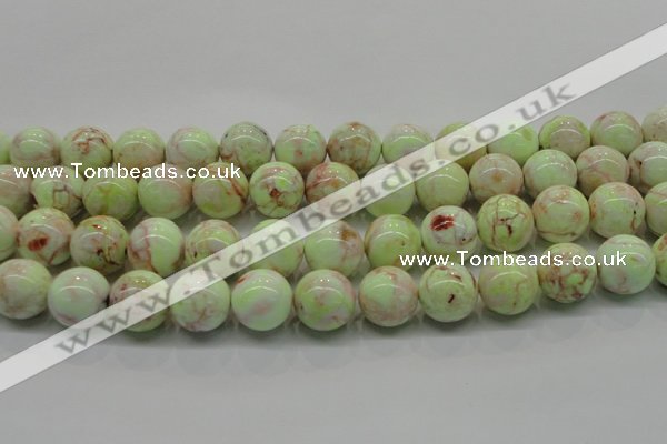 CLE205 15.5 inches 14mm round lemon turquoise beads wholesale