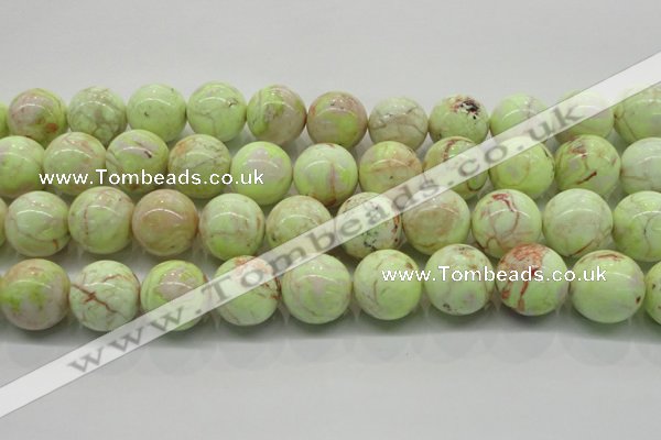 CLE206 15.5 inches 16mm round lemon turquoise beads wholesale