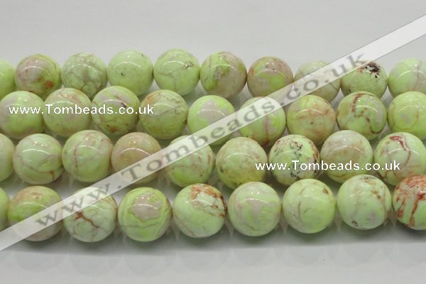 CLE208 15.5 inches 20mm round lemon turquoise beads wholesale