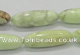 CLE36 15.5 inches 10*30mm rice lemon turquoise beads wholesale