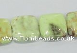 CLE39 15.5 inches 20*20mm square lemon turquoise beads wholesale