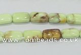 CLE40 15.5 inches 8*12mm rectangle lemon turquoise beads wholesale