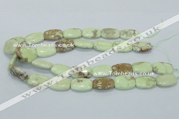 CLE42 15.5 inches 18*25mm rectangle lemon turquoise beads wholesale