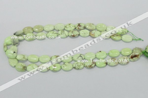 CLE46 15.5 inches 12*16mm oval lemon turquoise beads wholesale