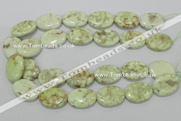 CLE47 15.5 inches 22*30mm oval lemon turquoise beads wholesale