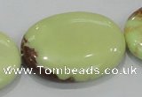 CLE48 15.5 inches 30*40mm oval lemon turquoise beads wholesale