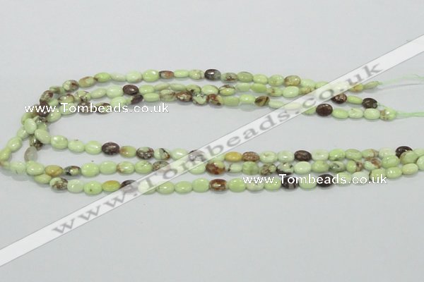 CLE52 15.5 inches 8*10mm oval lemon turquoise beads wholesale