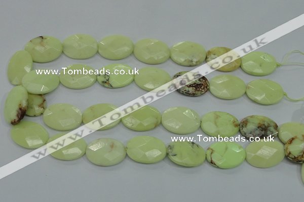 CLE57 15.5 inches 18*25mm faceted oval lemon turquoise beads