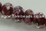 CLG02 12 inches 6*8mm faceted rondelle handmade lampwork beads