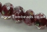 CLG02 12 inches 6*8mm faceted rondelle handmade lampwork beads